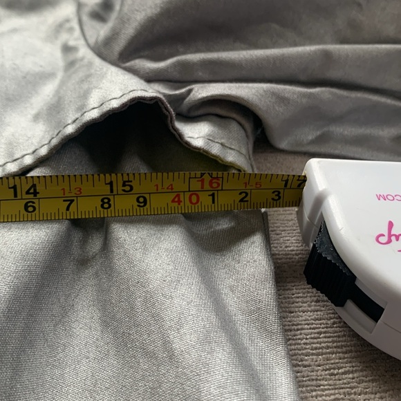 Tally Weir Y2K Metallic Silver Chrome Zip up Trench Coat with a waist tie - Picture 9 of 12